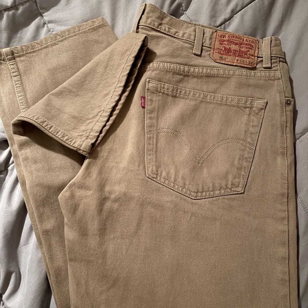 Levi's 550 Relaxed Fit Tan Jeans for Men